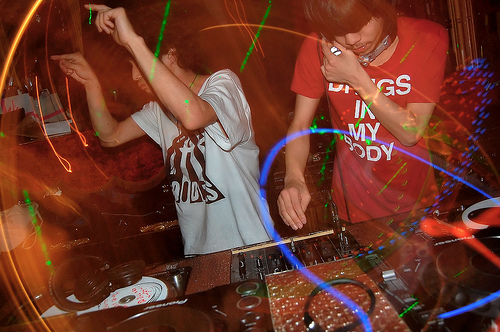 DJs in the Shibuya’s Trump Room nightclub